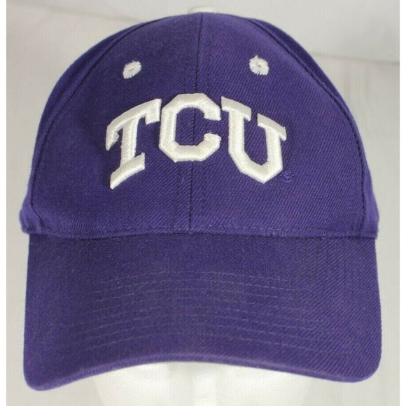 TCU Horned Frogs Embroidered Cap Fitted 7 3/8 Vintage Top Of The World - Picture 1 of 6